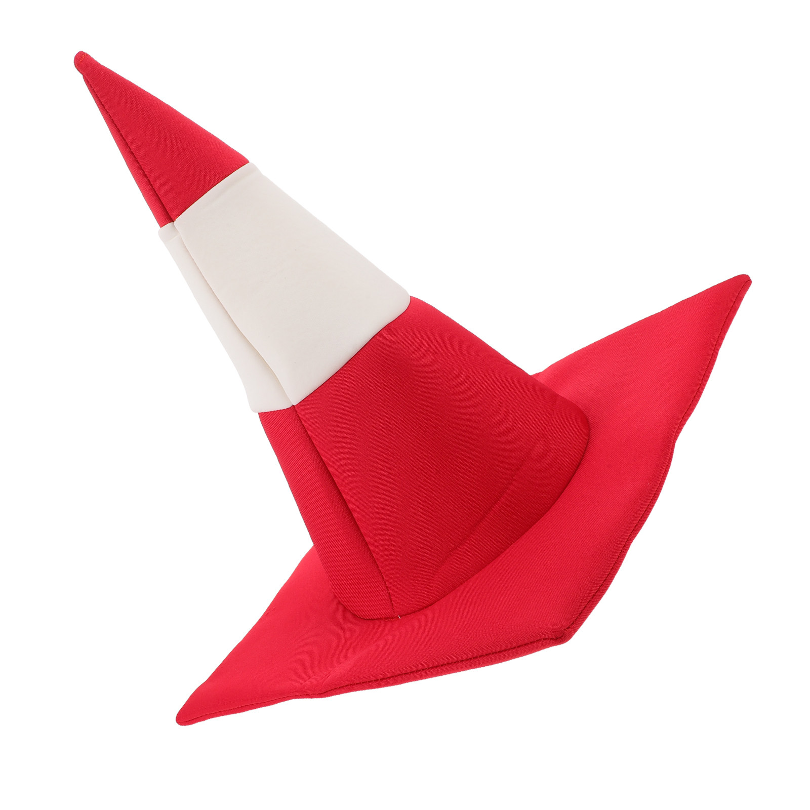 Party Hat Cone - Rode en witte verkeerskegelhoed, grappige feestartikel,