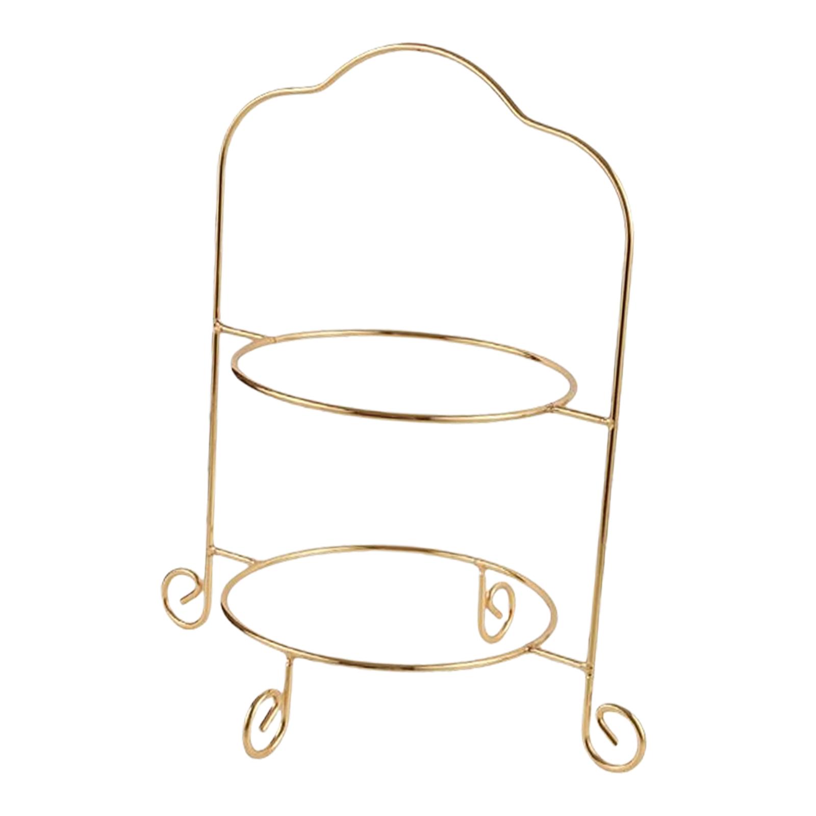 Cupcake Stand Tier - 2-laags Cupcake-displayrek Metalen taartstandaard voor theekransje