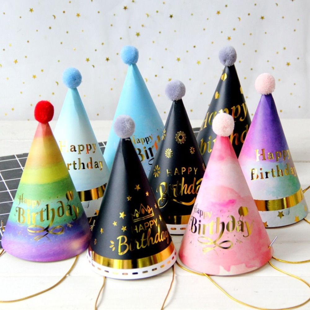 Party Hat Cone - Gelukkige Verjaardagsfeestje Hoeden Diy Handgemaakte Cap